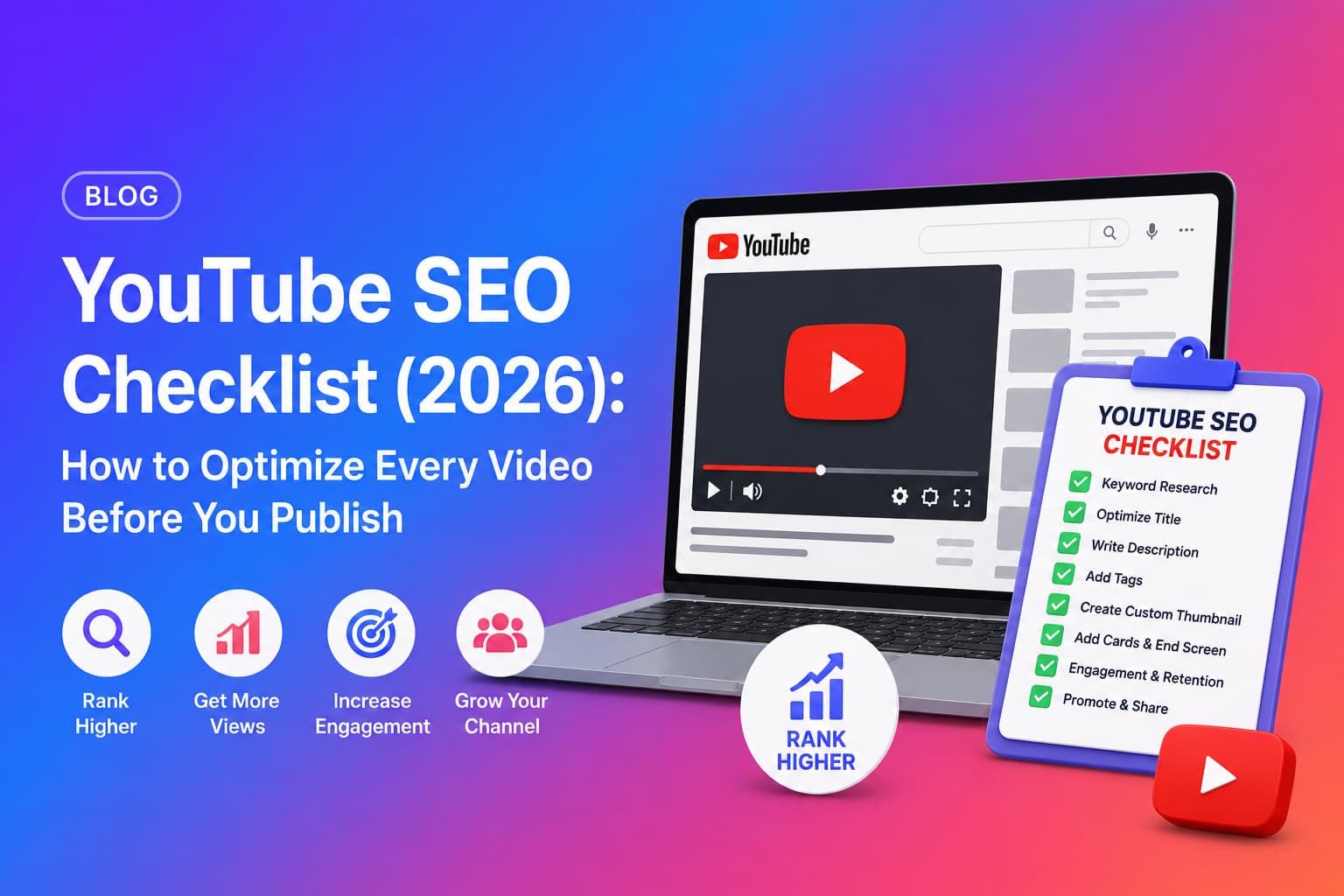 YouTube SEO Checklist (2026): How to Optimize Every Video Before You Publish