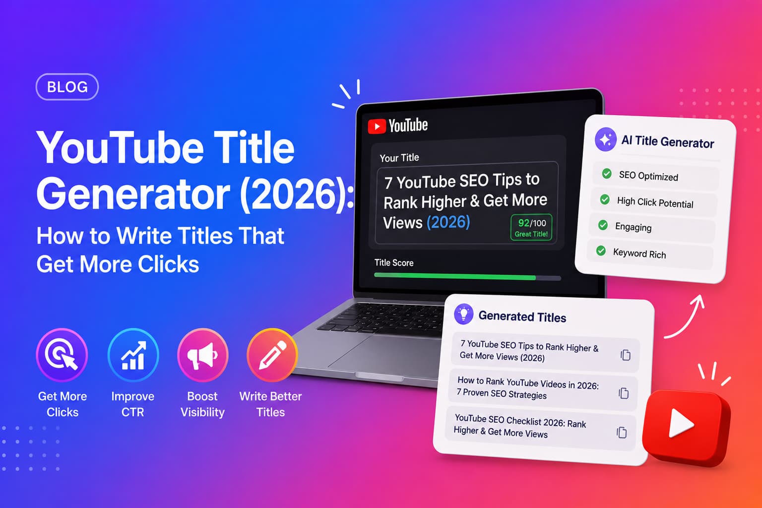 YouTube Title Generator (2026): How to Write Titles That Get More Clicks